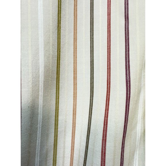 Calvin Klein Mens Striped Long-Sleeve Button-Up Shirt XL Beige/Red/Green - Picture 3 of 9